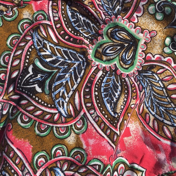 RAYA SUN FLOWY WDIE LEG TROPICAL PANTS - Picture 2 of 4